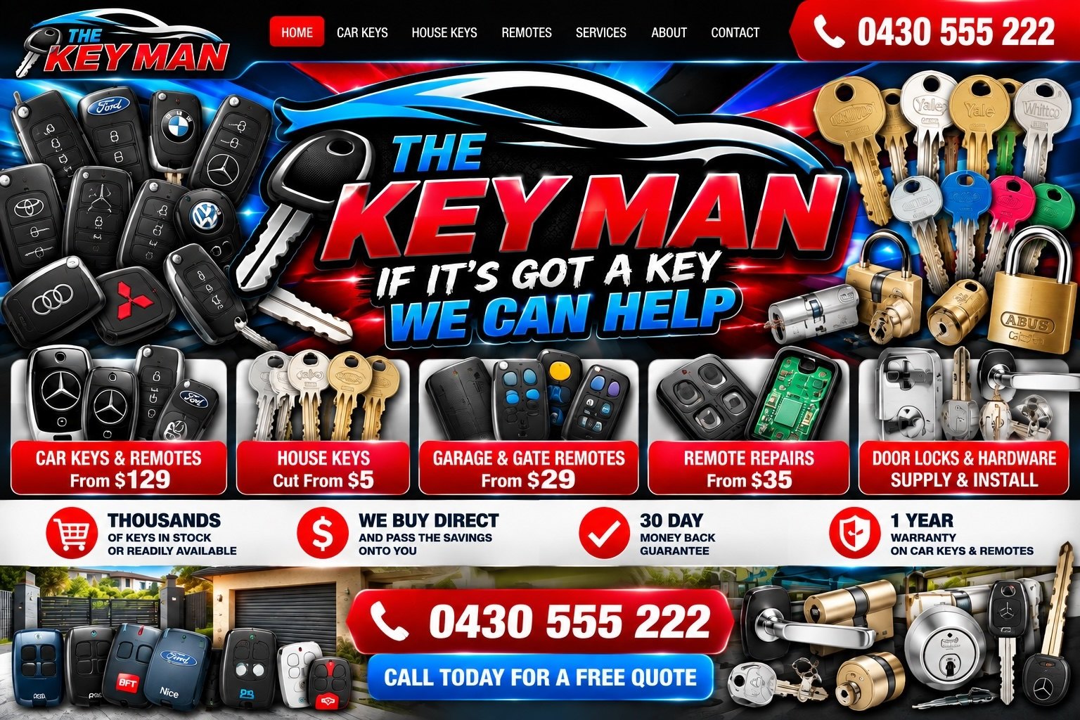 The Key Man keys, car remotes, locks and locksmith hardware